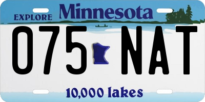 MN license plate 075NAT