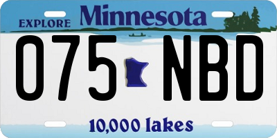 MN license plate 075NBD