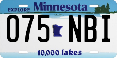 MN license plate 075NBI