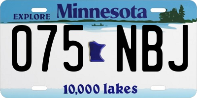 MN license plate 075NBJ