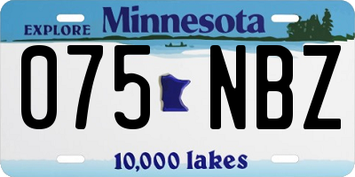 MN license plate 075NBZ
