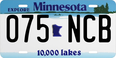 MN license plate 075NCB