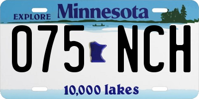 MN license plate 075NCH