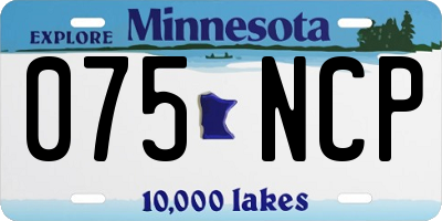 MN license plate 075NCP