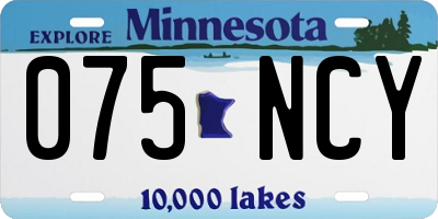 MN license plate 075NCY