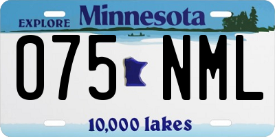 MN license plate 075NML