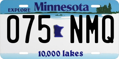 MN license plate 075NMQ