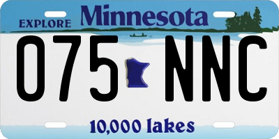 MN license plate 075NNC