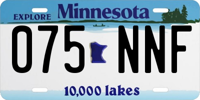 MN license plate 075NNF