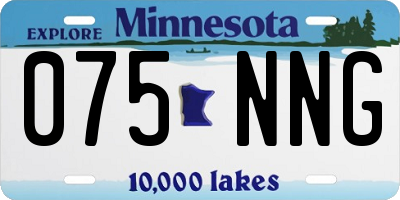 MN license plate 075NNG