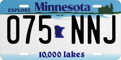 MN license plate 075NNJ