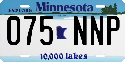 MN license plate 075NNP
