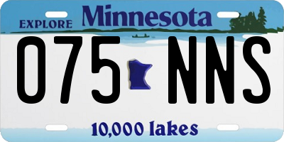 MN license plate 075NNS