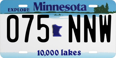 MN license plate 075NNW