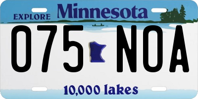 MN license plate 075NOA