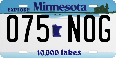 MN license plate 075NOG