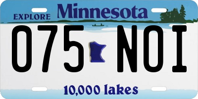 MN license plate 075NOI