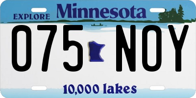MN license plate 075NOY
