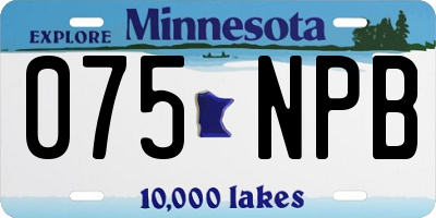 MN license plate 075NPB