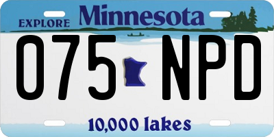 MN license plate 075NPD