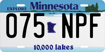 MN license plate 075NPF