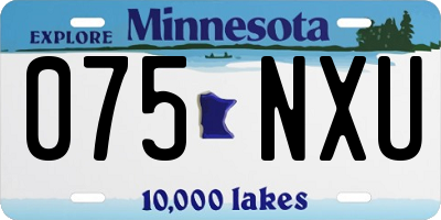 MN license plate 075NXU