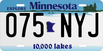 MN license plate 075NYJ