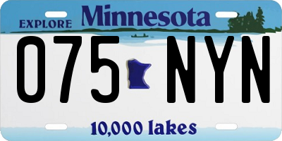 MN license plate 075NYN