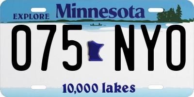 MN license plate 075NYO