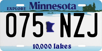 MN license plate 075NZJ