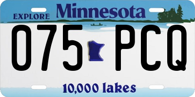MN license plate 075PCQ