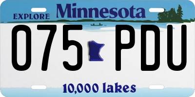 MN license plate 075PDU
