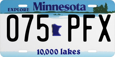 MN license plate 075PFX
