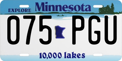 MN license plate 075PGU
