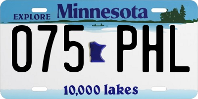 MN license plate 075PHL