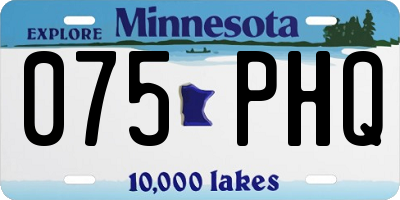 MN license plate 075PHQ