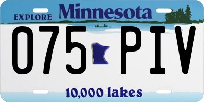 MN license plate 075PIV