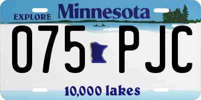 MN license plate 075PJC