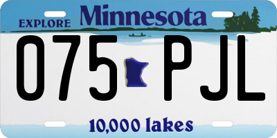 MN license plate 075PJL