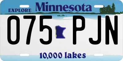 MN license plate 075PJN