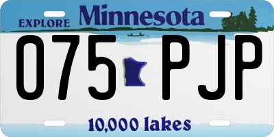 MN license plate 075PJP
