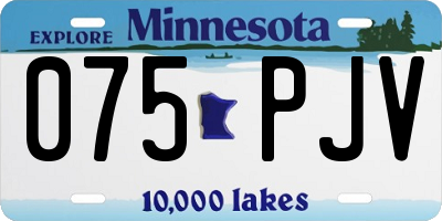 MN license plate 075PJV