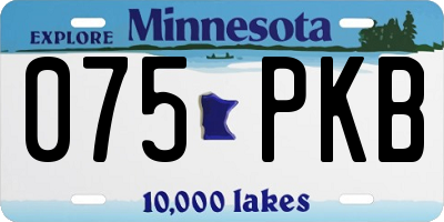 MN license plate 075PKB