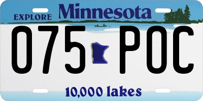 MN license plate 075POC