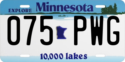 MN license plate 075PWG