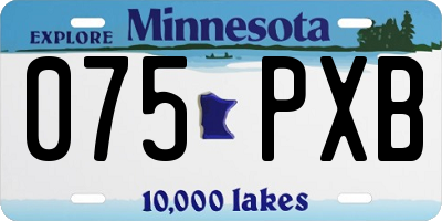 MN license plate 075PXB
