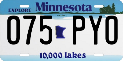 MN license plate 075PYO