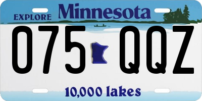 MN license plate 075QQZ
