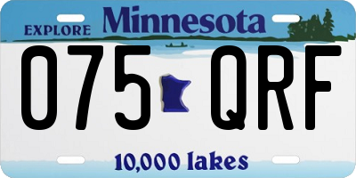 MN license plate 075QRF