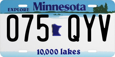 MN license plate 075QYV